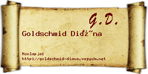 Goldschmid Diána névjegykártya